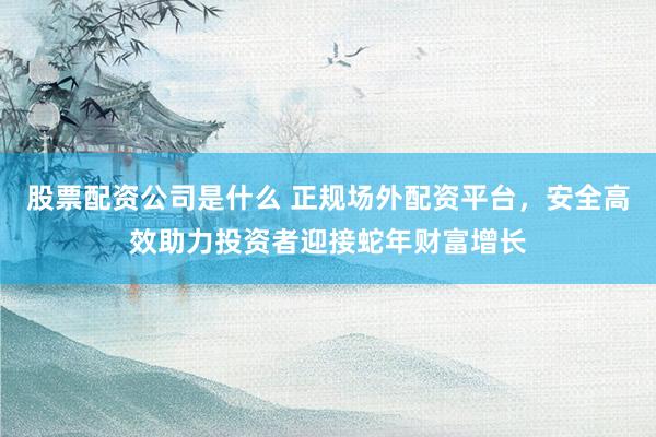 股票配资公司是什么 正规场外配资平台，安全高效助力投资者迎接蛇年财富增长